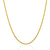 10k Yellow Gold Solid Diamond Cut Rope Chain 1.5mm
